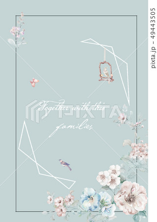 透明水彩 水彩画 花 49443505