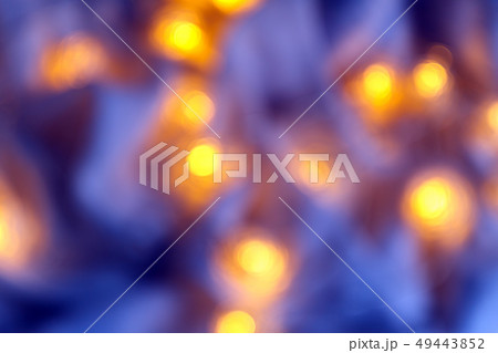Background of blurry blue-blue lights of the 49443852