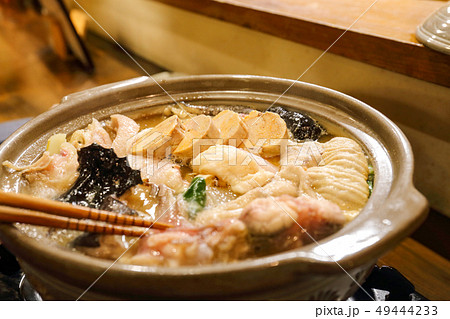 アンコウ 鍋 七つ道具 日本 伝統料理の写真素材