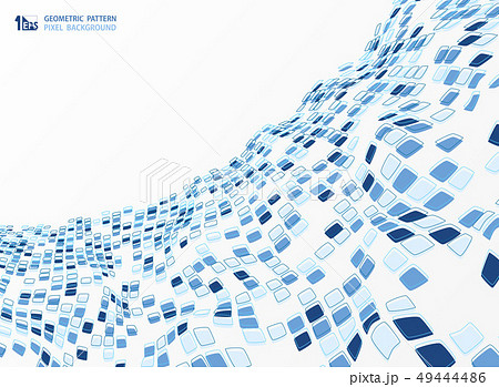 Abstract blue tone color square pattern background 49444486
