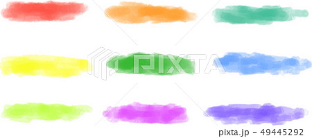 水彩 線 水彩絵の具 筆跡 イラストのイラスト素材 49445292 Pixta
