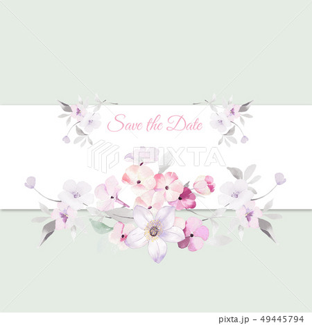 透明水彩 水彩画 花 49445794