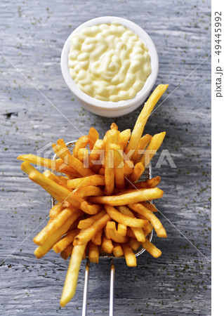 french fries and mayo french fries and mayo 49445992