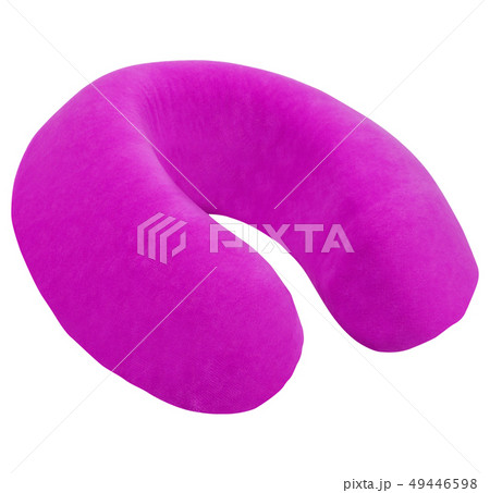 purple neck pillows isolated on white background purple neck pillows isolated on white background 49446598