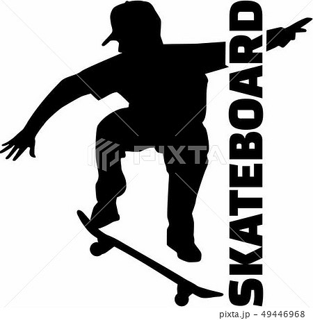 Skateboarder with title Skateboarder with title 49446968