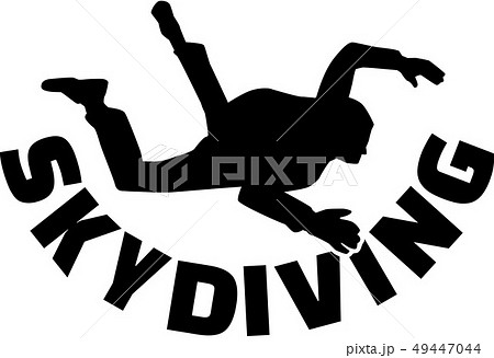 Skydiver with skydiving word Skydiver with skydiving word 49447044