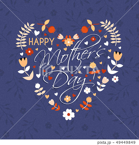 Happy Mothers Day floral card for moms love Happy Mothers Day floral card for moms love 49449849