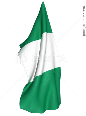 ナイジェリア 国旗 比率1 2のイラスト素材