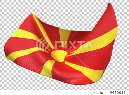 マケドニア 国旗 比率1 2のイラスト素材