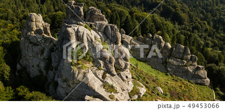Tustan fortress in Carpathian Mountains, Ukraine 49453066
