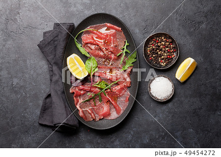 Marbled beef carpaccio Marbled beef carpaccio 49454272