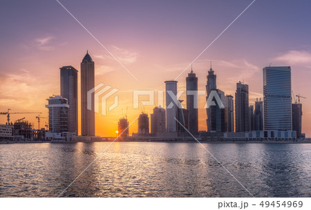 Cityscape of Dubai and panoramic view of Business bay, UAE Cityscape of Dubai and panoramic view of Business bay, UAE 49454969