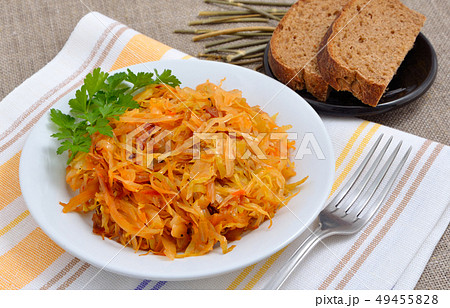 Stewed cabbage. 49455828