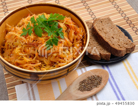 Stewed cabbage. 49455830