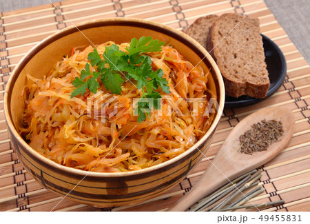 Stewed cabbage. 49455831