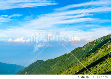 常念岳の登山風景　【長野県】 49456770