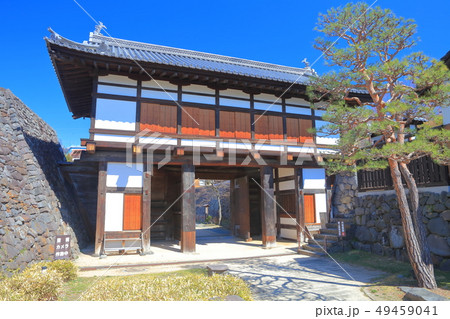 【長野県】晴天下の小諸城址 大手門 【長野県】晴天下の小諸城址 大手門 49459041