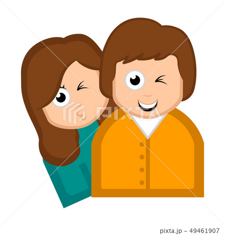 Isolated women winking image Isolated women winking image 49461907