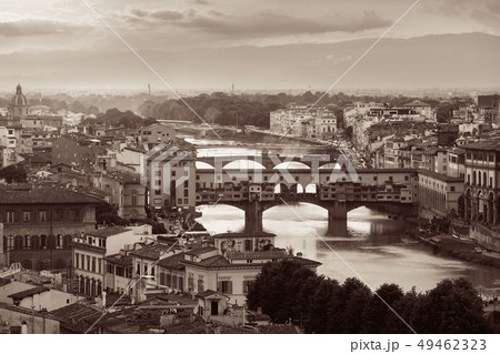 Florence skyline bw 49462323