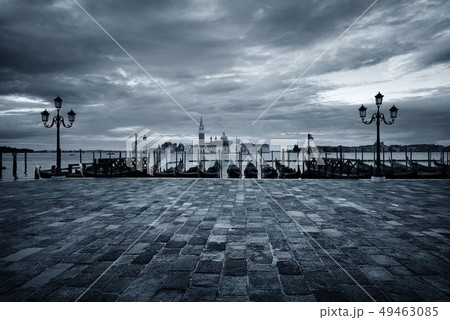 Gondola and San Giorgio Maggiore island 49463085