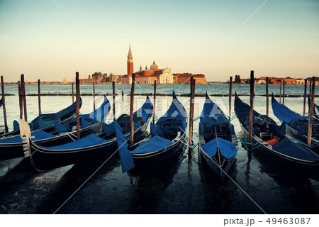 Gondola and San Giorgio Maggiore island 49463087