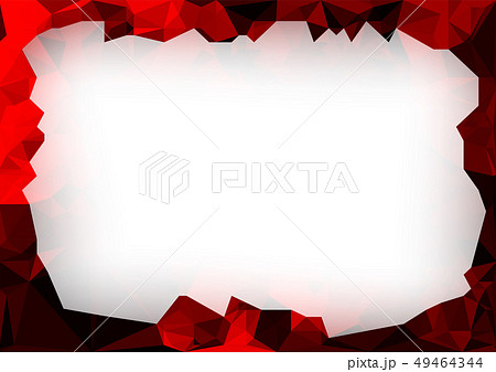赤と黒の色のポリゴンフレーム背景素材のイラスト素材 [49464344] - PIXTA