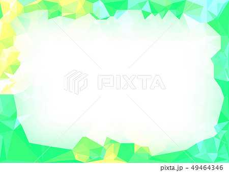 緑色のポリゴンベクターフレーム背景素材 49464346