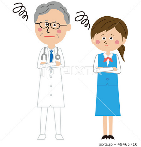ポップな年を重ねた医者と受付の女性が困る ポップな年を重ねた医者と受付の女性が困る 49465710
