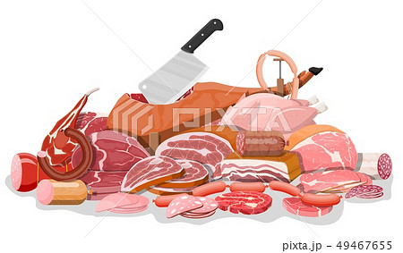 Collection of meat. 49467655