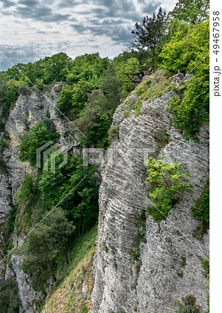 Mountain with a steep rocky slope Mountain with a steep rocky slope 49467958