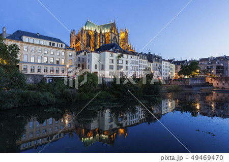Metz Cathedral at sunset in France Metz Cathedral at sunset in France 49469470