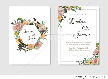 Stylish coral watercolor and flowers vector design 49473034