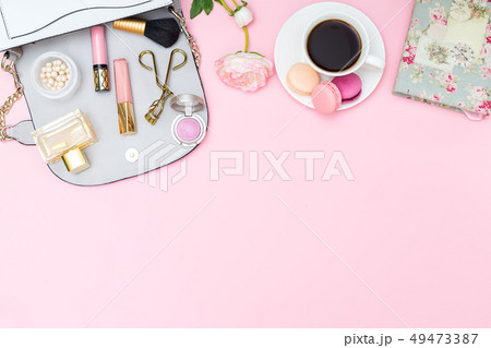 Modern romance. Mock up feminine accessories Modern romance. Mock up feminine accessories 49473387