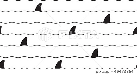 Shark fin Seamless pattern vector dolphin whale Shark fin Seamless pattern vector dolphin whale 49473864