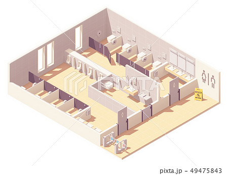 Vector isometric public pay toilet Vector isometric public pay toilet 49475843