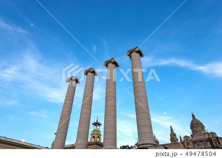 Four columns with Ionic capitals - Barcelona Spain 49478504