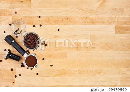 Barista concept or coffee background. Barista concept or coffee background. 49479949
