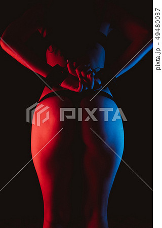 sexy ass girl in Thong with attractive slim body with BDSM handcuffs sexy ass girl in Thong with attractive slim body with BDSM handcuffs 49480037