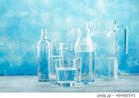 Group of empty glass jars Group of empty glass jars 49480545