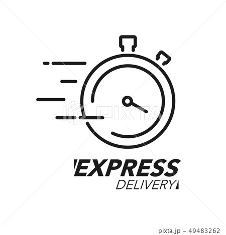 Express delivery icon concept. Stop watch icon. Express delivery icon concept. Stop watch icon. 49483262