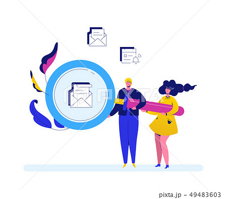 Search concept - flat design style colorful illustration 49483603