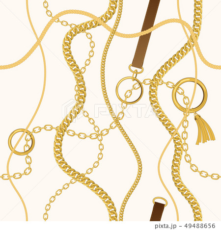 Seamless vintage pattern with chains 49488656