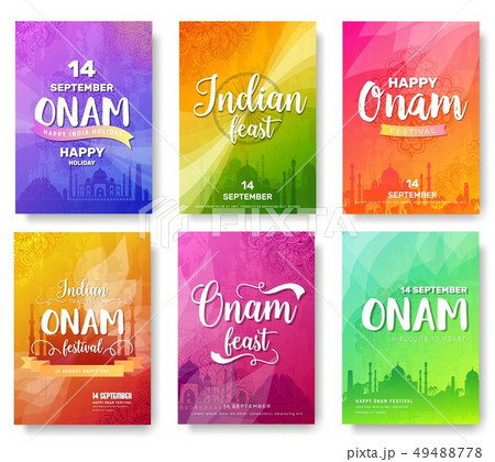 Set of Indian independence day festival ornament. 49488778