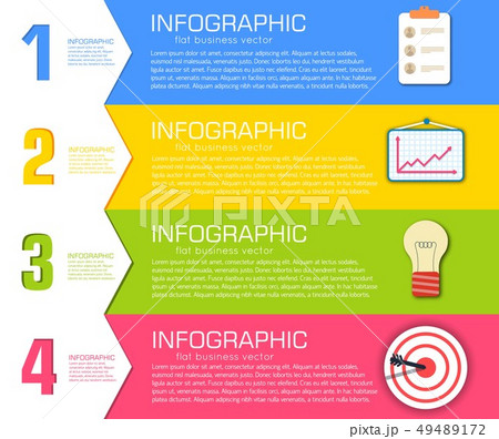 Business flat infographic template with text field Business flat infographic template with text field 49489172