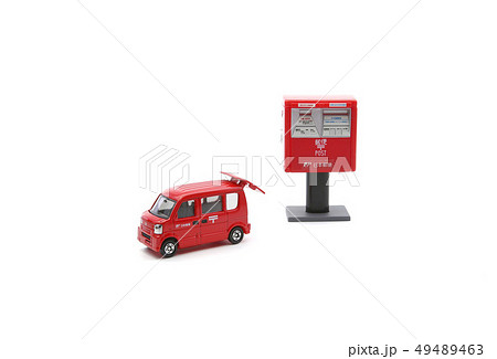郵便ポストと郵便車 郵便ポストと郵便車 49489463