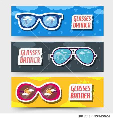 retro glasses banners. vector illustration design 49489628