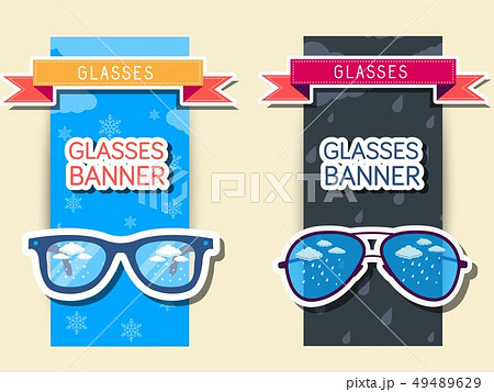 retro glasses banners. vector illustration design 49489629