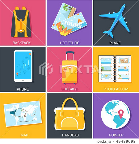 tourism icons set concept.  49489698