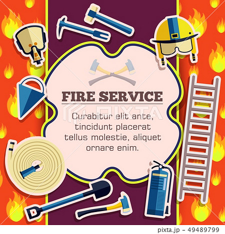 Firefighter equipment elements. 49489799