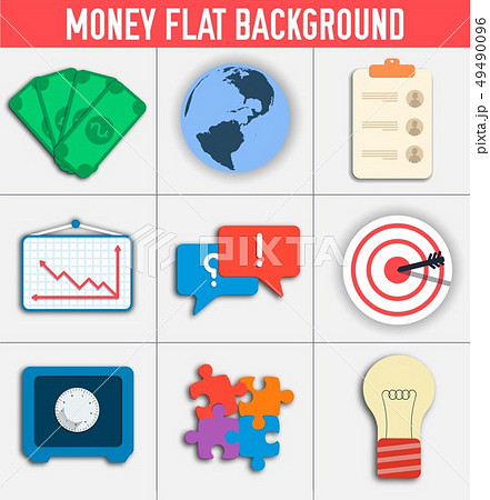 business flat icon set. Vector Illustration. business flat icon set. Vector Illustration. 49490096